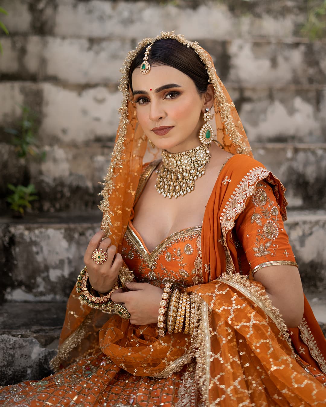 A bride styled at Anthéa Makeover, Jalandhar