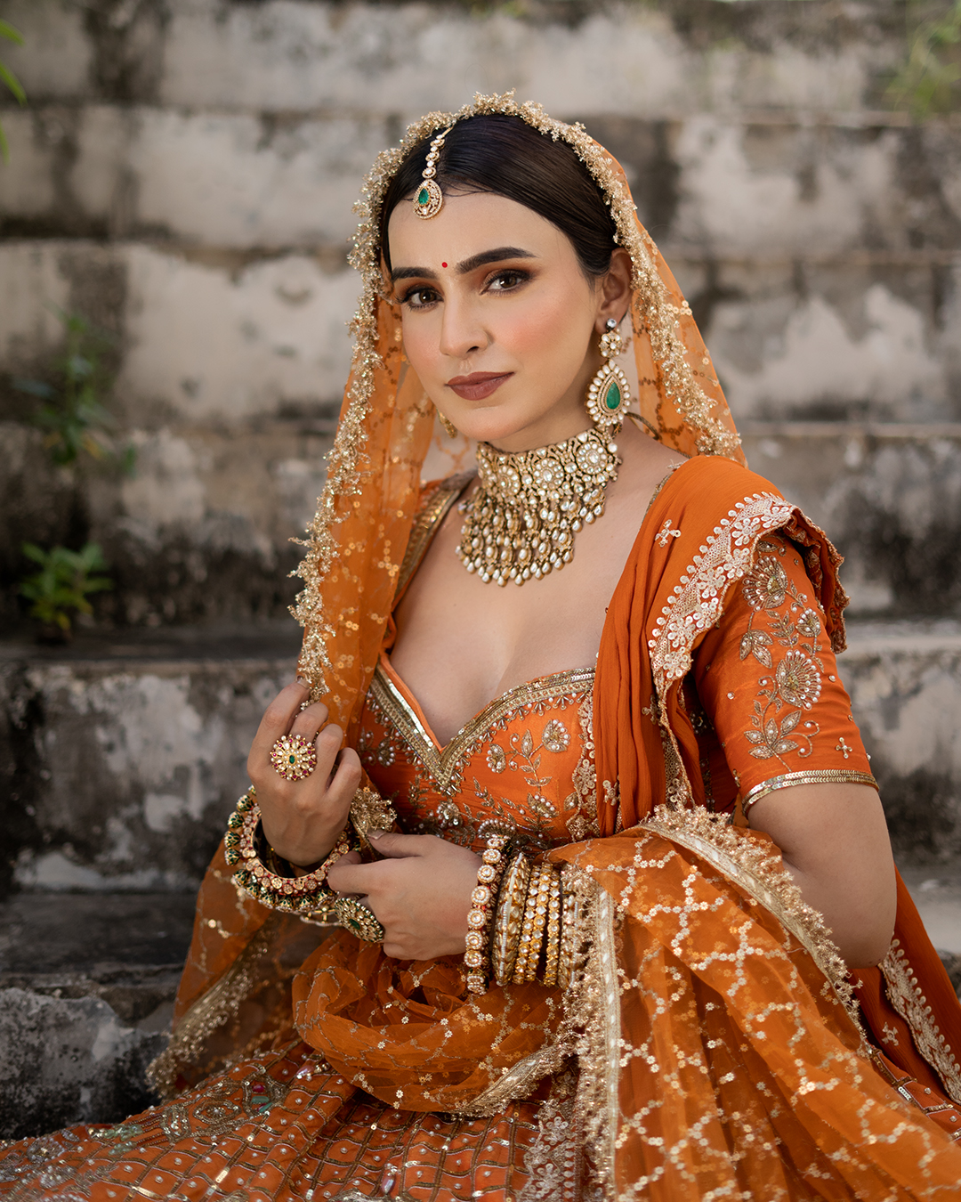 A bride styled at Anthéa Makeover, Jalandhar