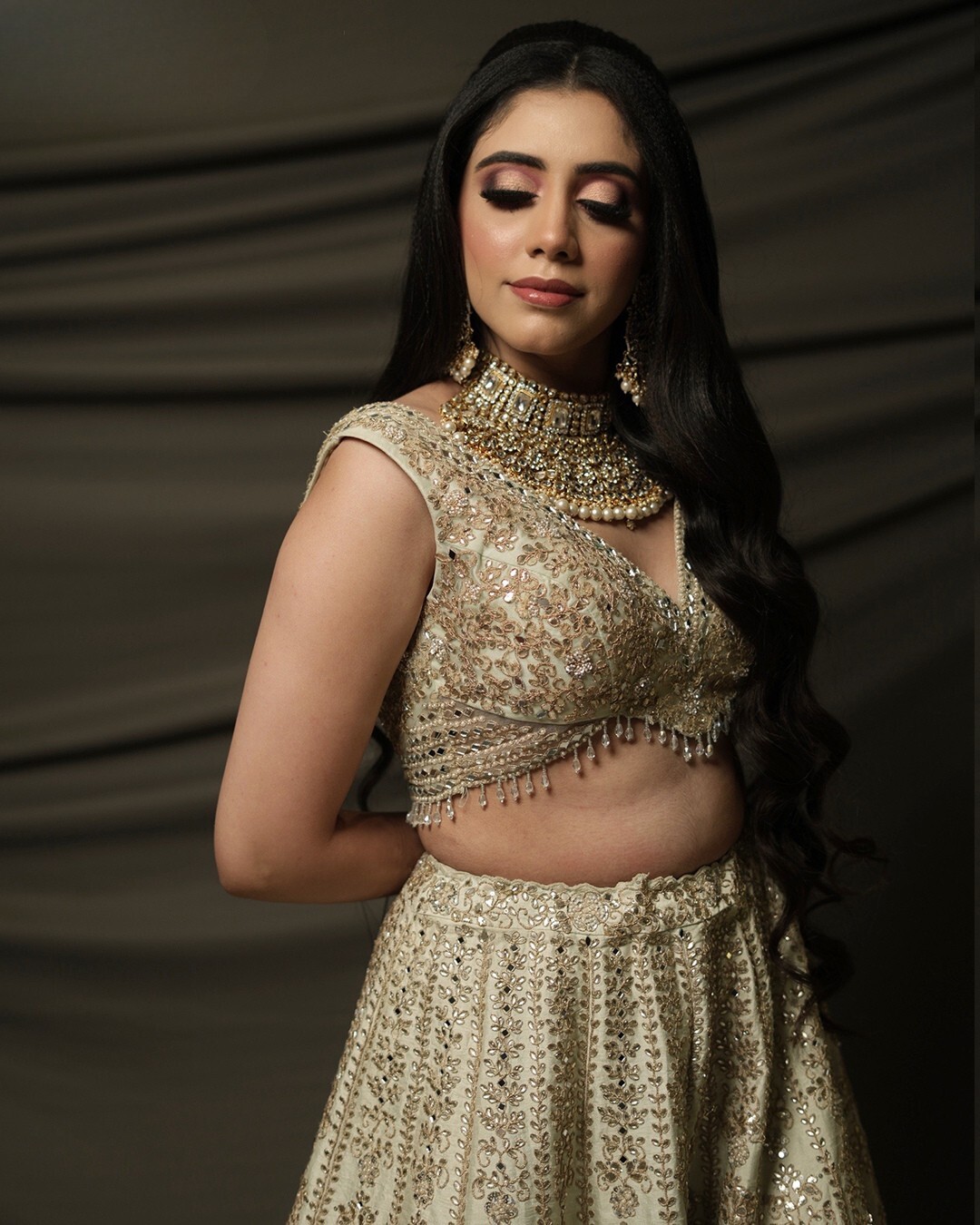 Ivory Christian bridal makeup look